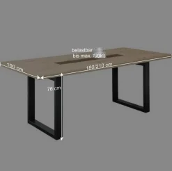 Esstisch Gruppe mit Drehstühlen - Niam (siebenteilig)