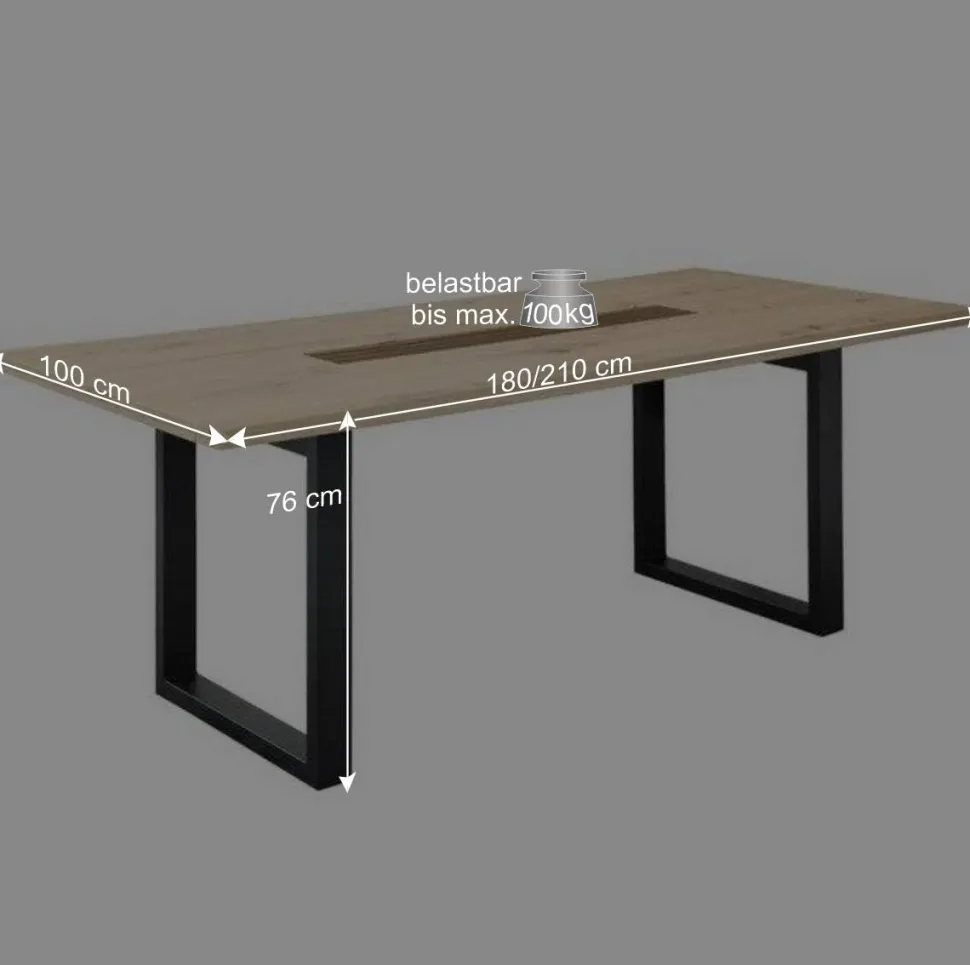 Esstisch Gruppe mit Drehstühlen - Niam (siebenteilig)