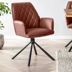 Esstisch mit Drehsesseln Set - Eboniar (fünfteilig)