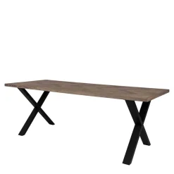 Esstisch mit Eiche Furnier in Rauchfarben - Leya