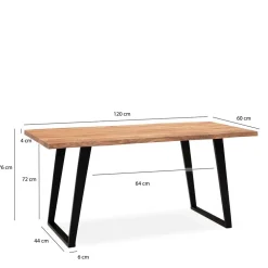 Esstisch mit schrägen U-Beinen - Alice