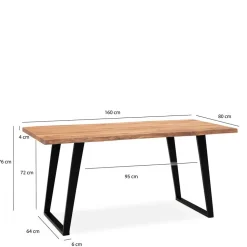 Esstisch mit schrägen U-Beinen - Alice