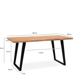 Esstisch mit schrägen U-Beinen - Alice