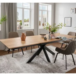 Esstisch mit Schweizer Kante & Spider Gestell - Karoline