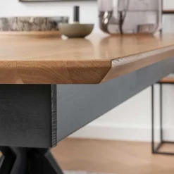 Esstisch mit Schweizer Kante & Spider Gestell - Karoline