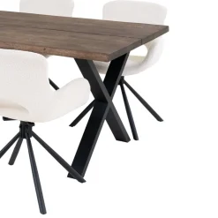 Esstisch mit Tischsesseln drehbar als Set - Ceolata (siebenteilig)