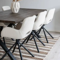 Esstisch mit Tischsesseln drehbar als Set - Ceolata (siebenteilig)