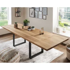 Esstisch mit U-Beinen aus schwarzem Stahl - Theo