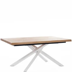 Esstisch mit weißem Mikado Fußgestell - Ewarton