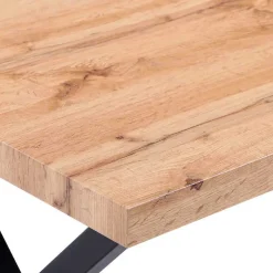 Esstisch mit X-Beinen plus 4 Stühle - Lamon (fünfteilig)