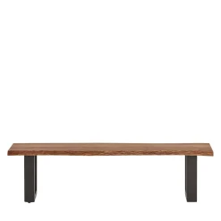 Esstisch Sitzbank mit Naturkanten aus Akazie - Arwen