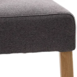 Esstisch Sofa Bank in Dunkelgrau Stoff Velours - Merka