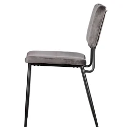 Esstisch Stühle in Samt Anthrazit - Mellevos (2er Set)