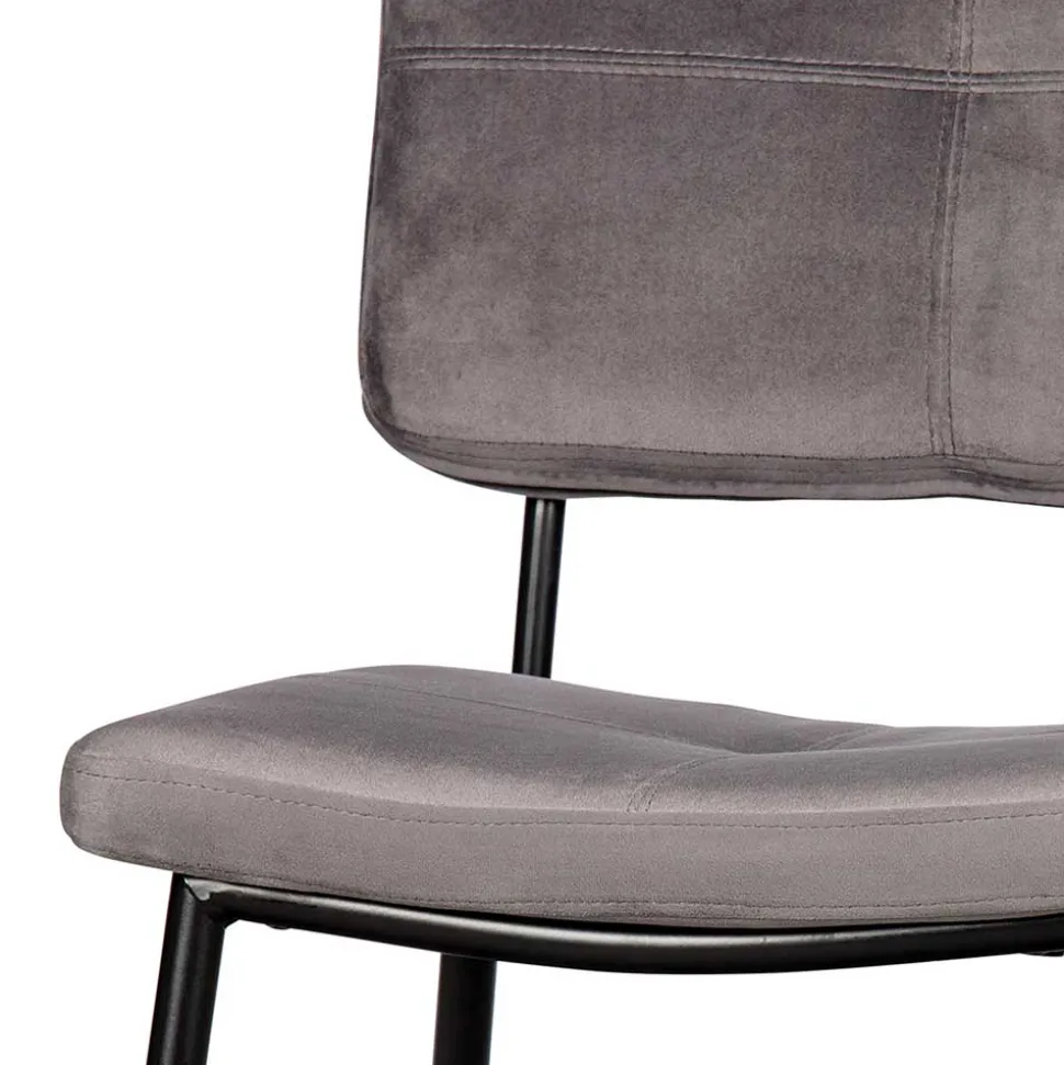 Esstisch Stühle in Samt Anthrazit - Mellevos (2er Set)