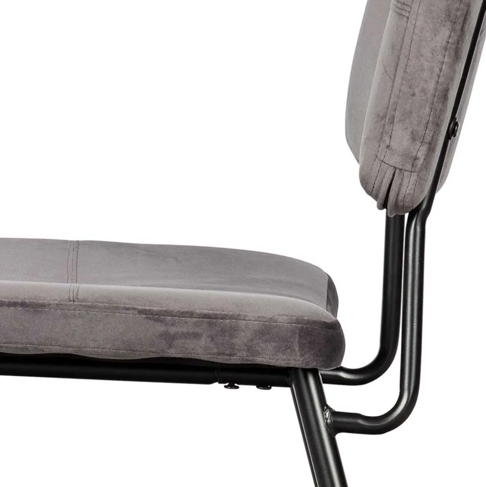 Esstisch Stühle in Samt Anthrazit - Mellevos (2er Set)