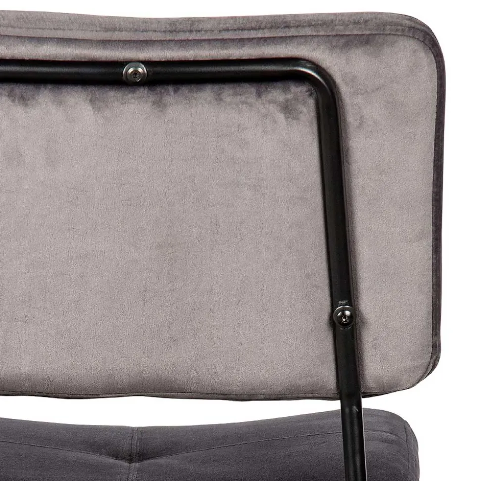 Esstisch Stühle in Samt Anthrazit - Mellevos (2er Set)