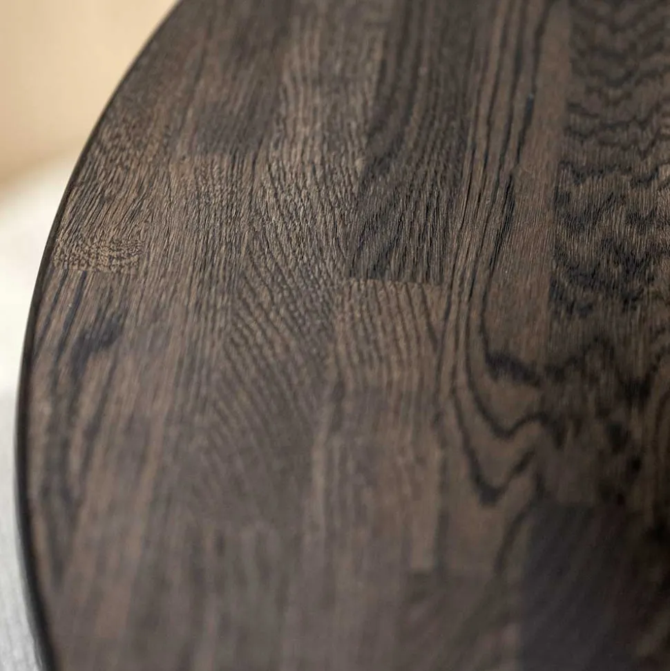 Esstischgruppe in Eiche Dunkel & Beige - Relencia (siebenteilig)