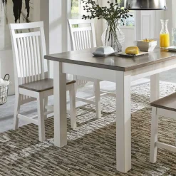 Esstischgruppe Ovidos im Landhausstil (fünfteilig)