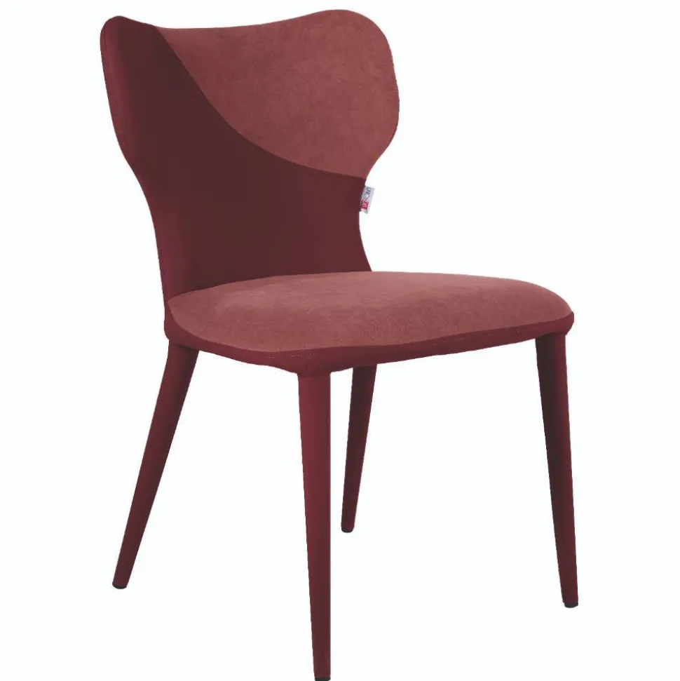 Esstisch-Stühle in Dunkelrot Bordeaux - Eleonora (2er Set)