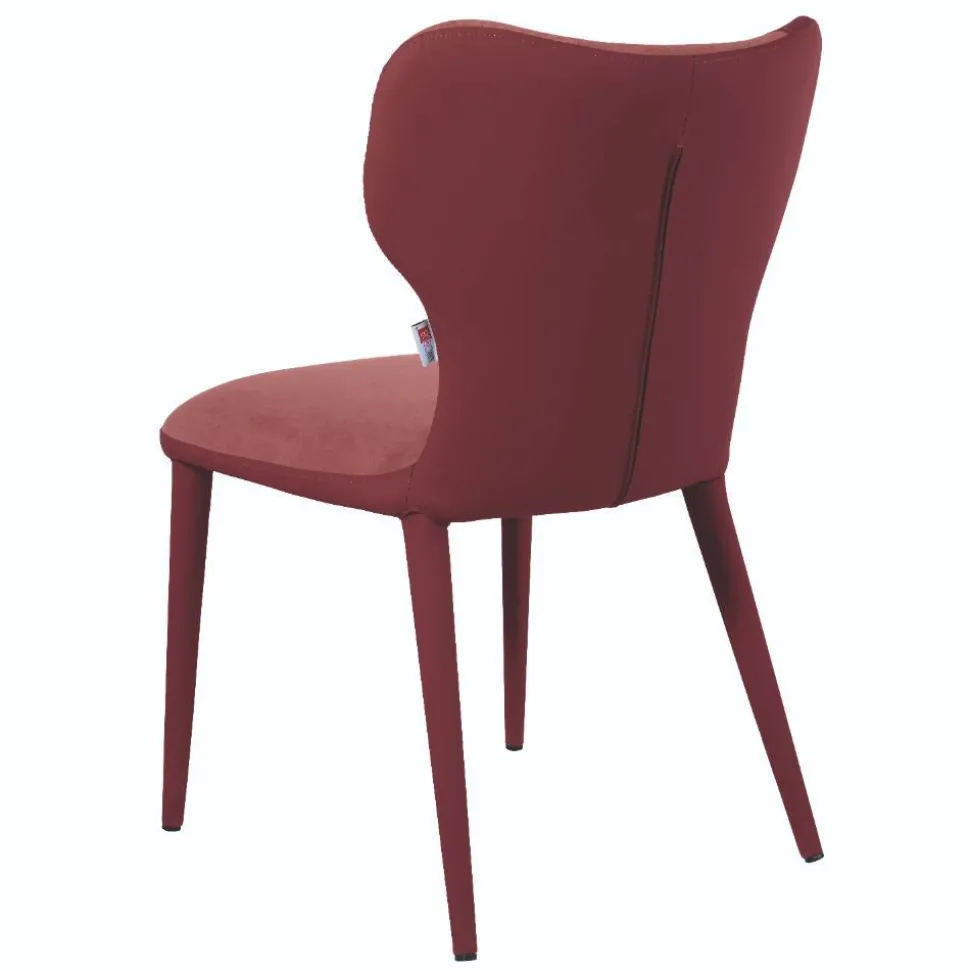 Esstisch-Stühle in Dunkelrot Bordeaux - Eleonora (2er Set)