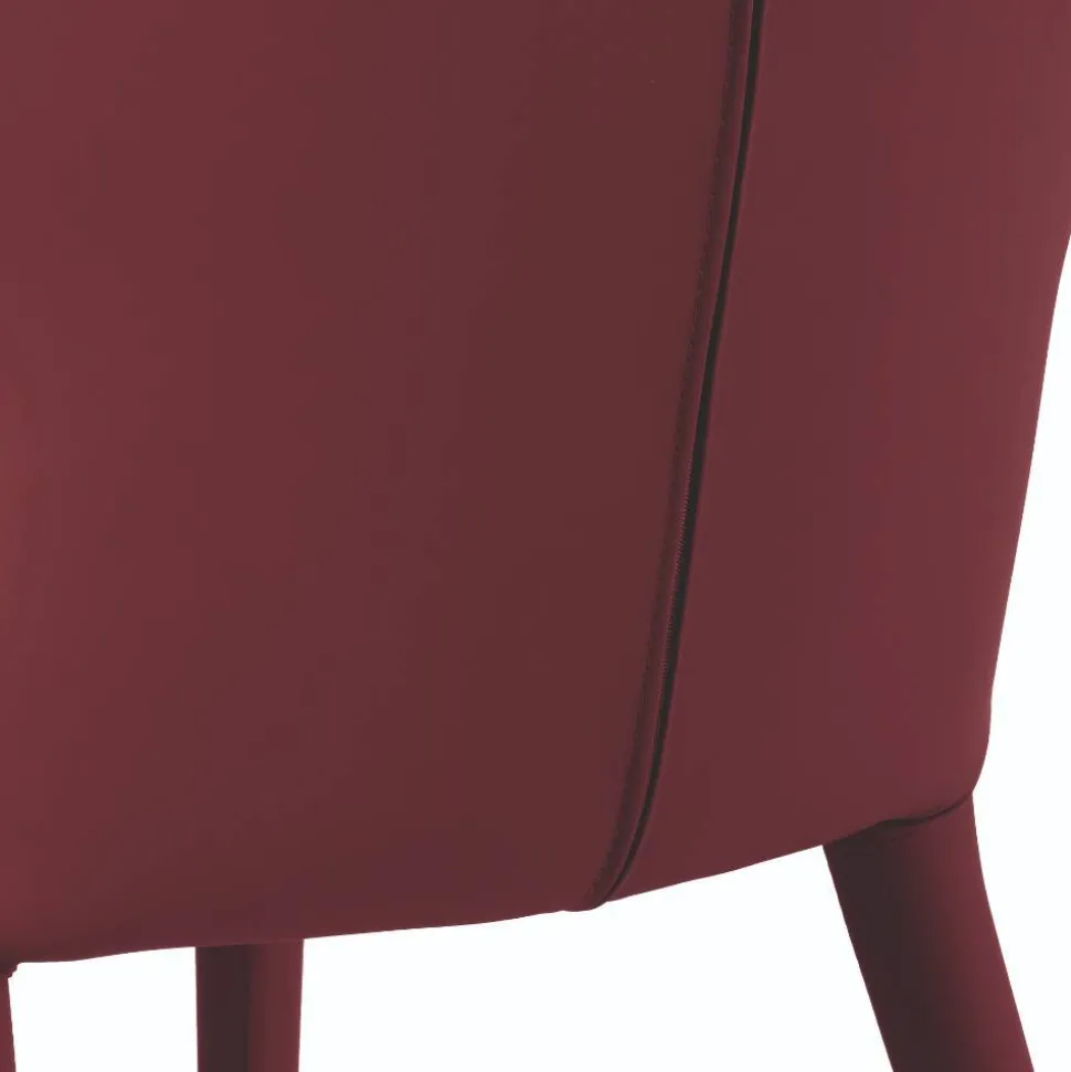Esstisch-Stühle in Dunkelrot Bordeaux - Eleonora (2er Set)