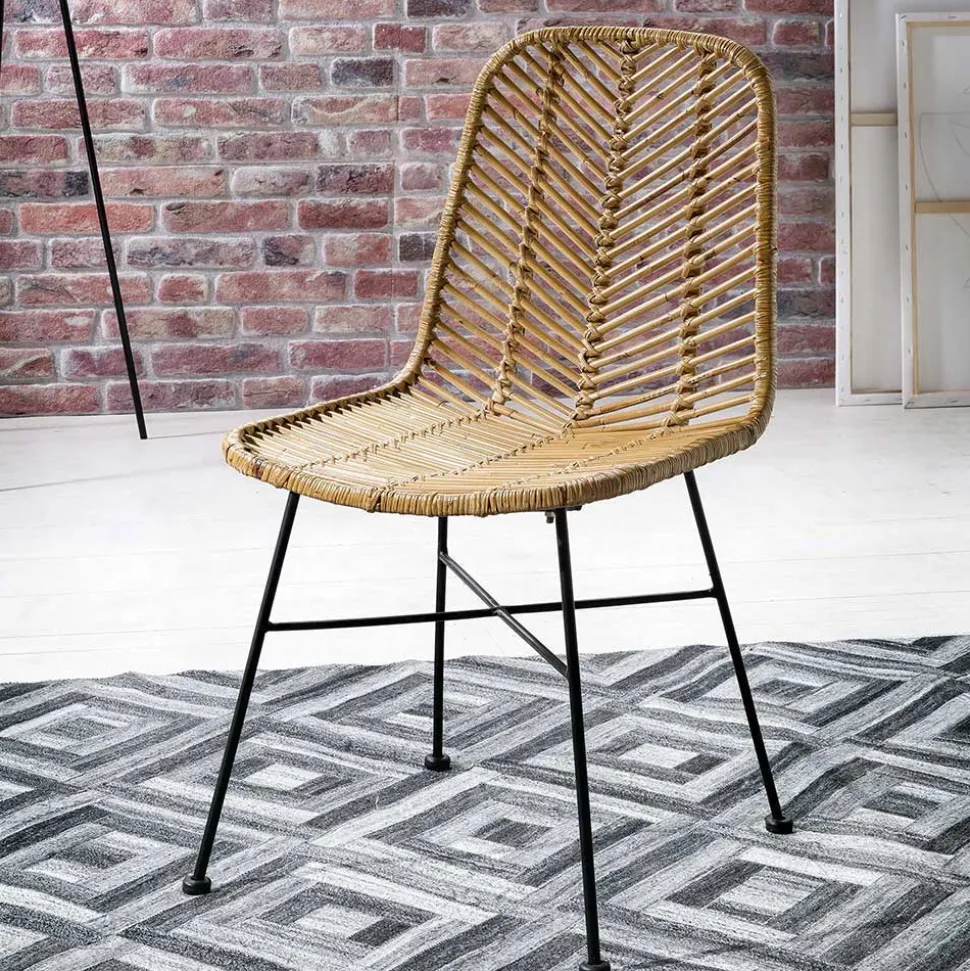 Esstischstuhl aus Rattan Geflecht - Krapina (2er Set)