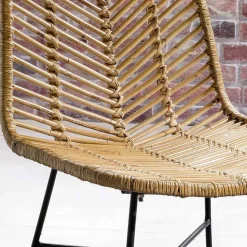 Esstischstuhl aus Rattan Geflecht - Krapina (2er Set)