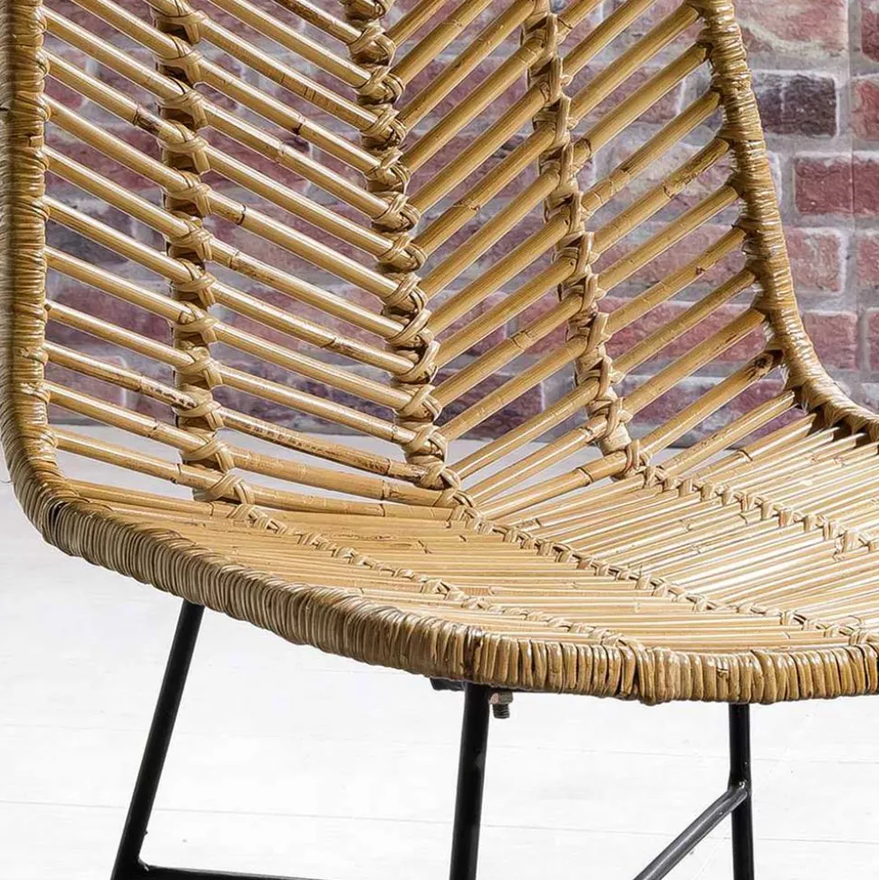 Esstischstuhl aus Rattan Geflecht - Krapina (2er Set)