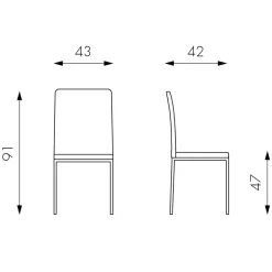 Esstischstuhl Jaletto in Grau (2er Set)