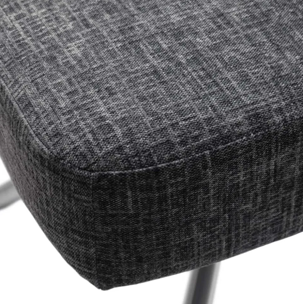 Esstischstuhl mit Federkern in Anthrazit - Marile (2er Set)