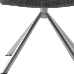 Esstischstuhl mit Federkern in Anthrazit - Marile (2er Set)