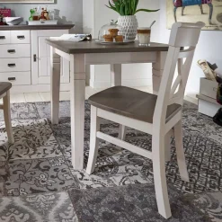 Esstischstuhl Yoan in Weiß-Grau (2er Set)