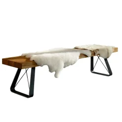 Esszimmer Bank aus Eiche & Metall - Ventida