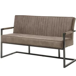 Esszimmer Bank in Taupe Microfaser - Runian