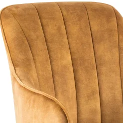 Esszimmer Drehsessel in Curry Gelb & Eiche - Zylvia (2er Set)