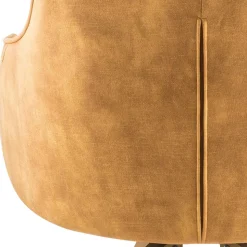 Esszimmer Drehsessel in Curry Gelb & Eiche - Zylvia (2er Set)