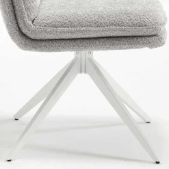 Esszimmer Drehstühle in Grau Boucle - Topra (2er Set)