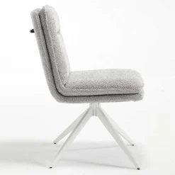 Esszimmer Drehstühle in Grau Boucle - Topra (2er Set)