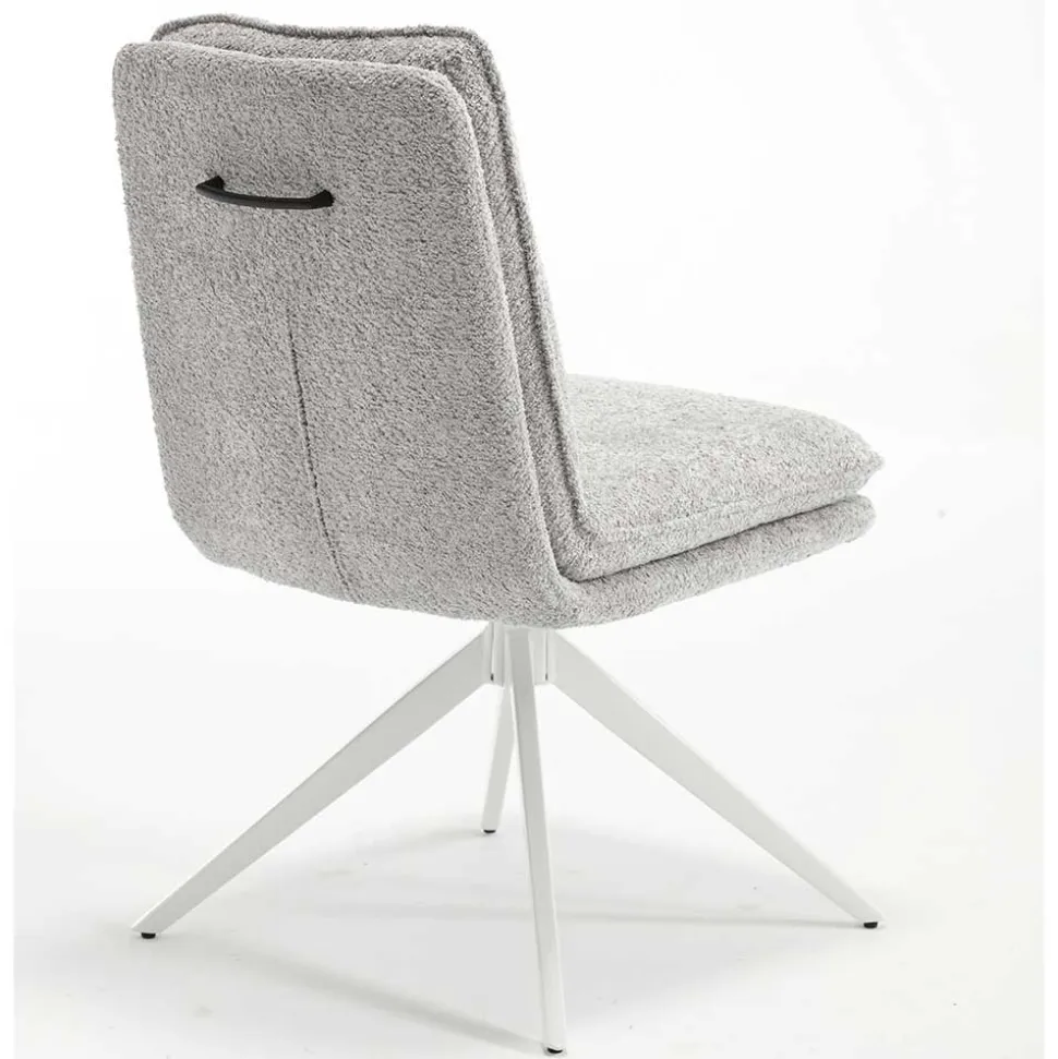 Esszimmer Drehstühle in Grau Boucle - Topra (2er Set)