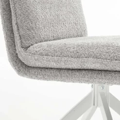 Esszimmer Drehstühle in Grau Boucle - Topra (2er Set)