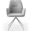 Esszimmer Drehstuhl mit Armlehnen in Hellgrau - Chiety