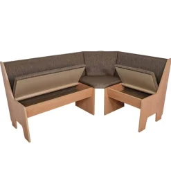 Esszimmer Eckbank Gruppe in Braun - Virenzio (vierteilig)