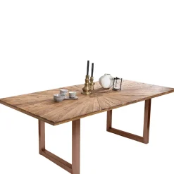 Esszimmer Esstisch mit Altholz-Platte aus Teak - Coras