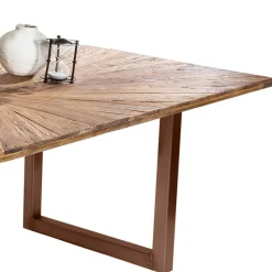 Esszimmer Esstisch mit Altholz-Platte aus Teak - Coras