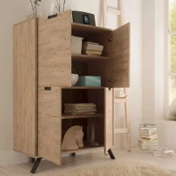 Esszimmer Highboard Rodonda im Retro Style