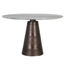 Esszimmer Marmortisch in Weiß Grau - Oscinion