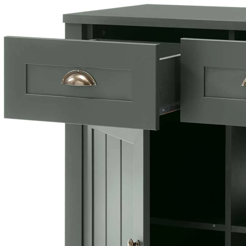 Esszimmer Möbel Set in Dunkelgrün - Niestov (vierteilig)