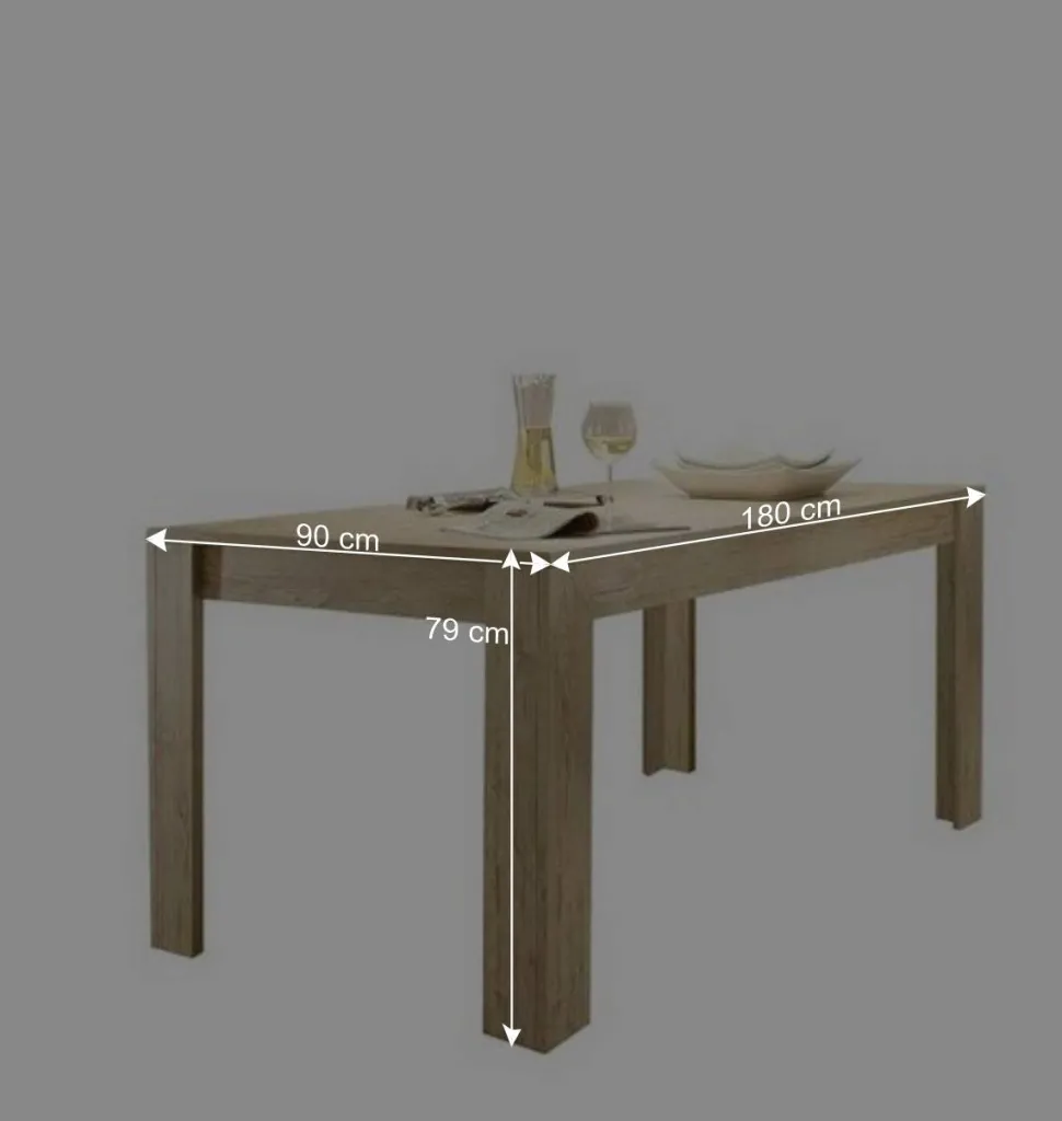 Esszimmer Möbel Set in Eiche - Rodonda (dreiteilig)