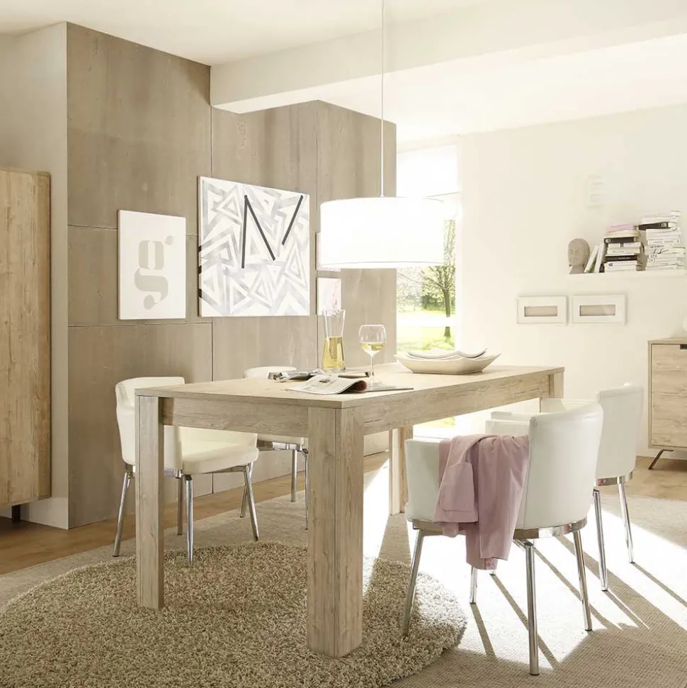 Esszimmer Möbel Set in Eiche - Rodonda (dreiteilig)