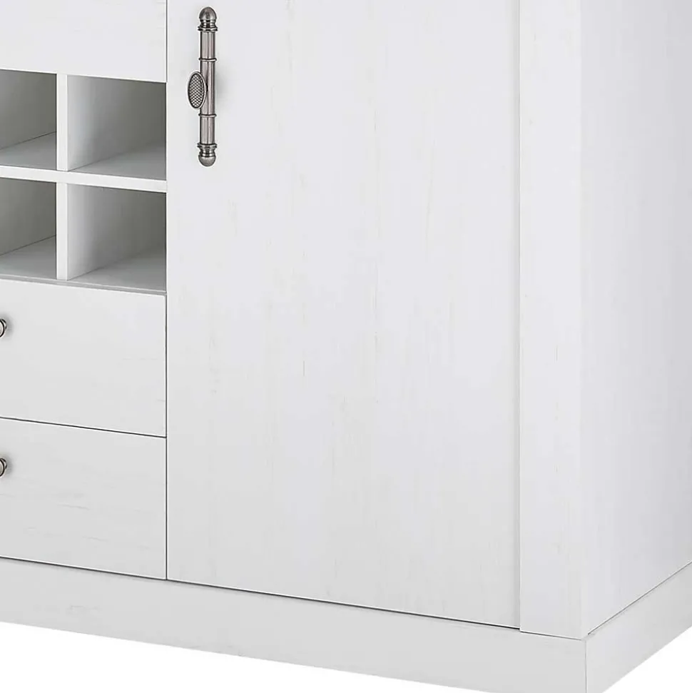 Esszimmer Möbel Set in weißer Holzoptik Pinie - Liancos (vierteilig)